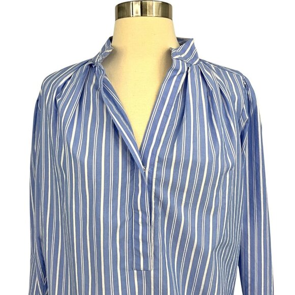 Wear Cisco The Puff Shirt Size XS Blue Striped Long Sleeve Popover Cotton - Picture 2 of 7